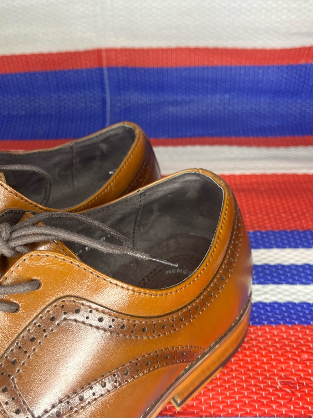 Stacy Adams Size 10 Men's Dickinson Cap Toe Oxford Shoe Cognac 12 D Shoes - Picture 10 of 15